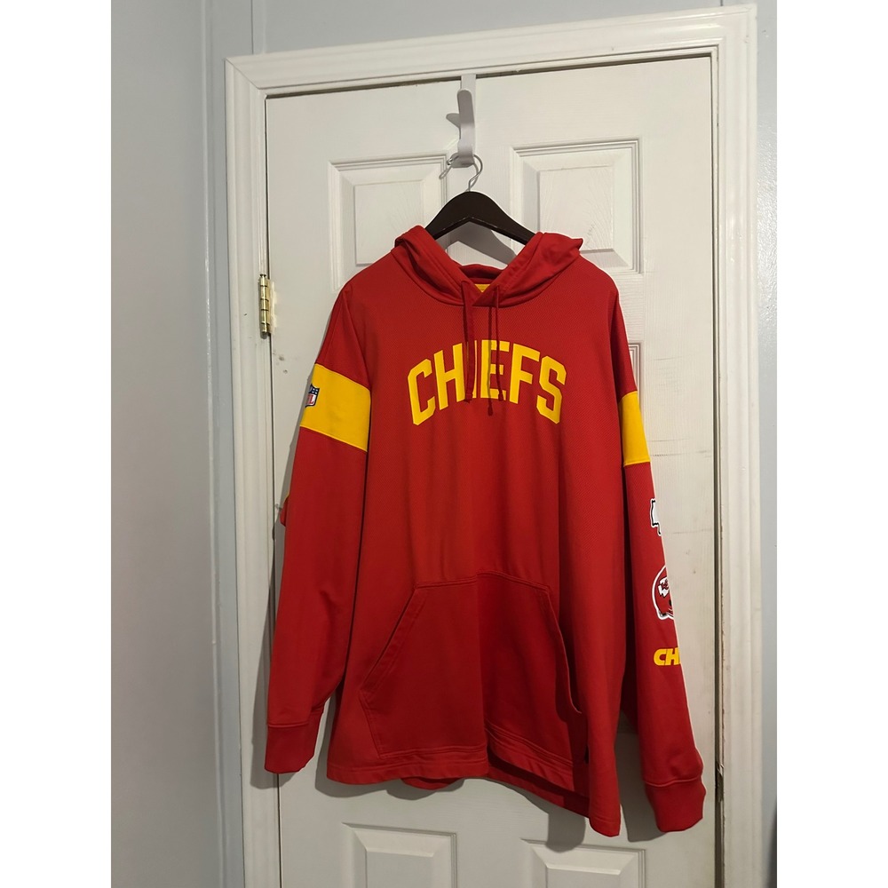 NFL Team Apparel Kansas City Chiefs Tracksuit Set Red Yellow Hoodie Pants XXL